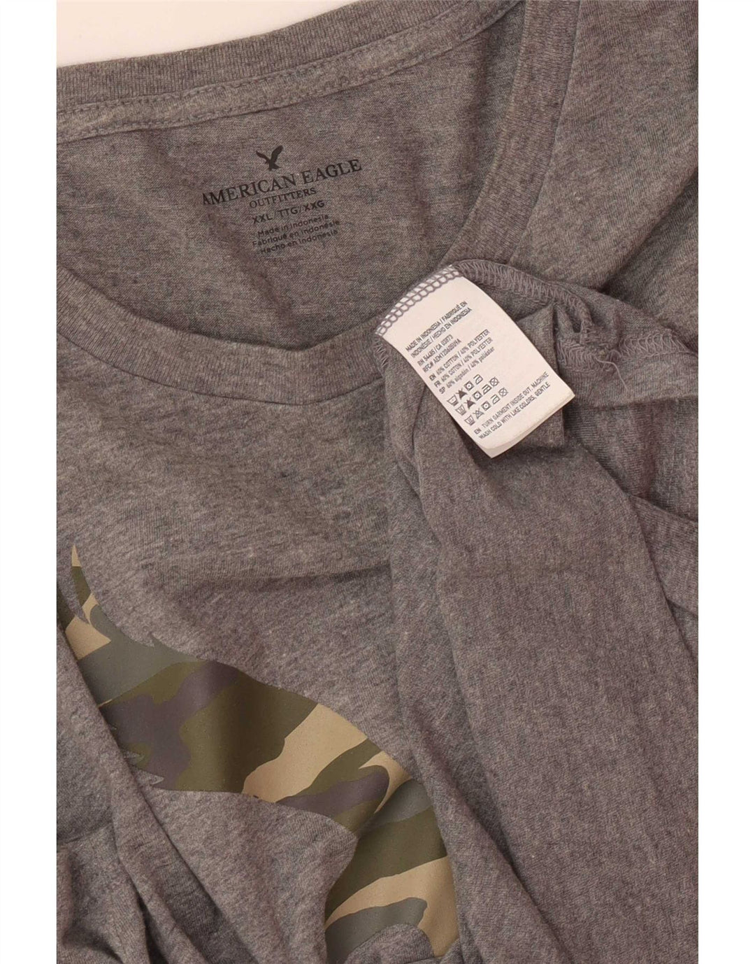 Muška majica kratkih rukava American Eagle Graphic Top 2XL sivi pamuk