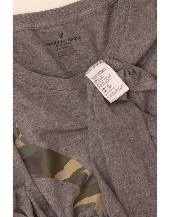 Muška majica kratkih rukava American Eagle Graphic Top 2XL sivi pamuk