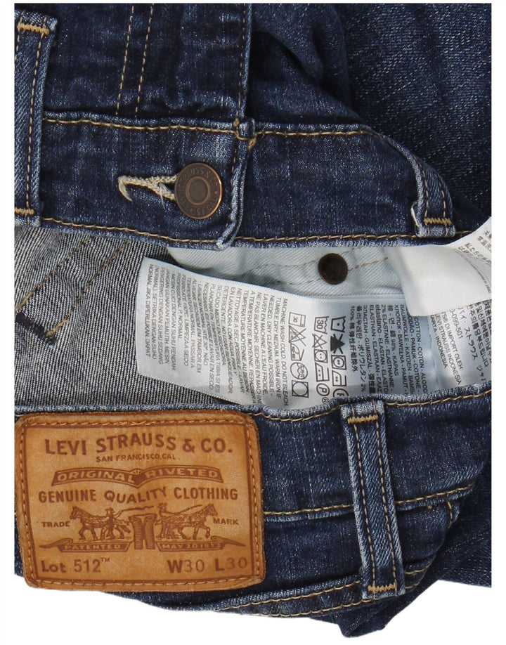 LEVI'S muške 512 uske sužene traperice W30 L30 plavi pamuk