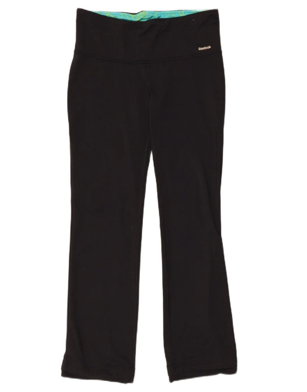 REEBOK Womens Leggings UK 14 Large  Black
