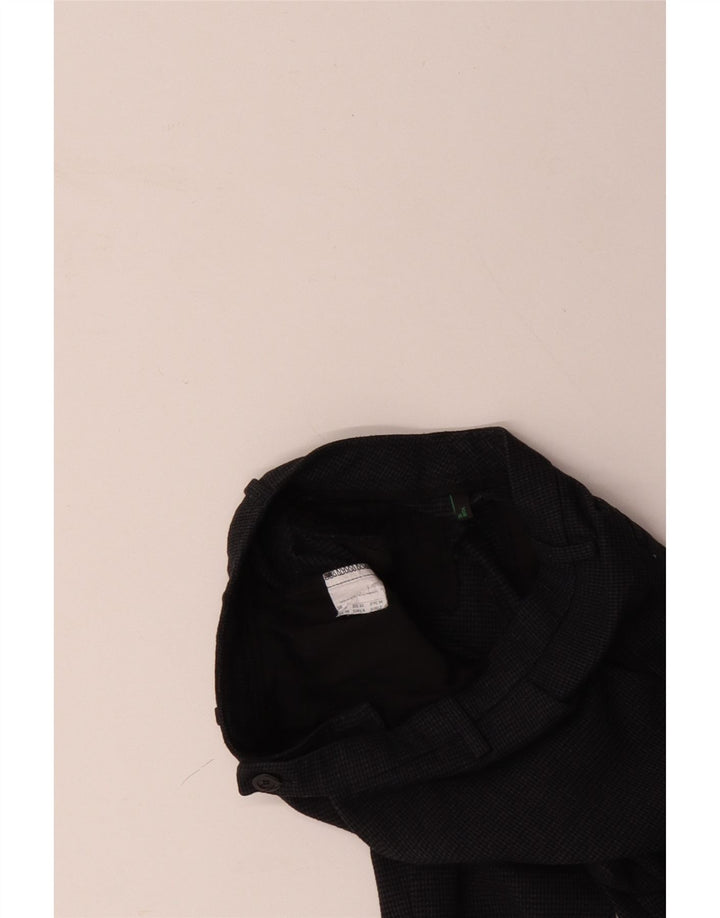 BENETTON Ženske uske hlače odijela UK 6 XS W28 L27 crne houndstooth