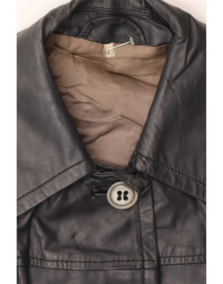 Vintage ženski kožni kaput IT 42 Medium Black