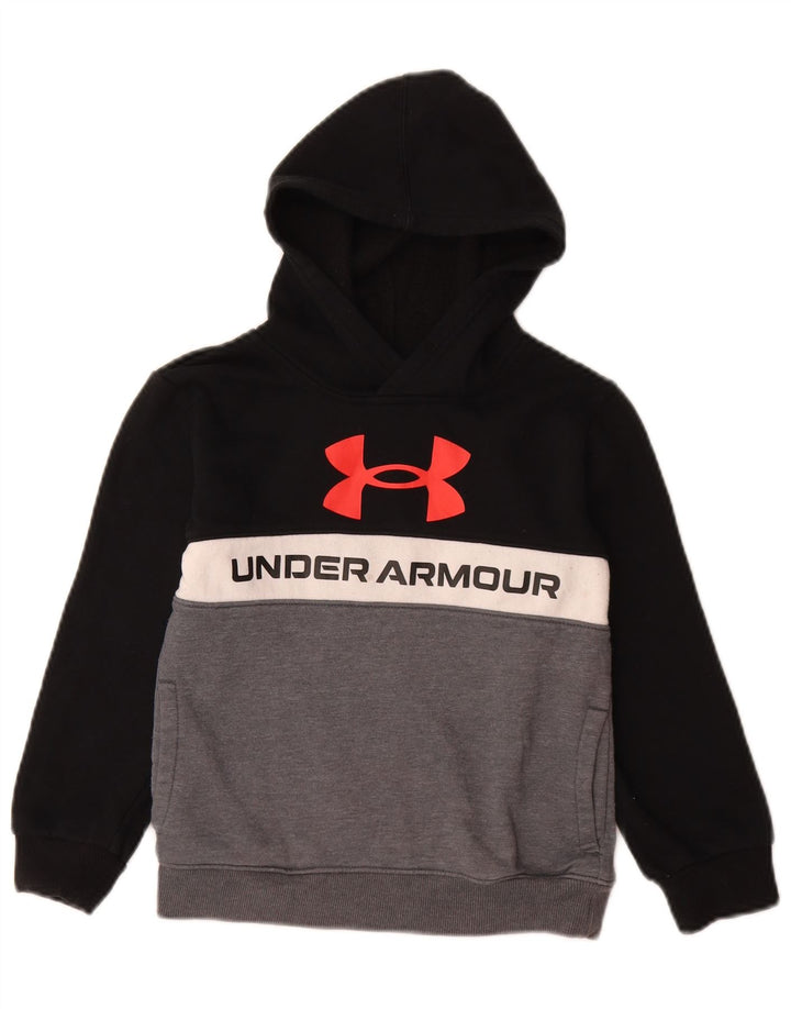 UNDER ARMOUR Džemper s kapuljačom s kapuljačom, 6-7 godina, crni pamuk