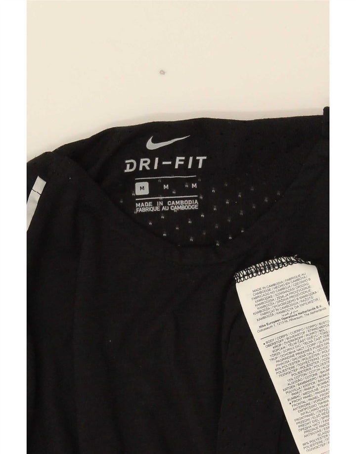 Nike Dri Fit majica kratkih rukava srednji crni poliester