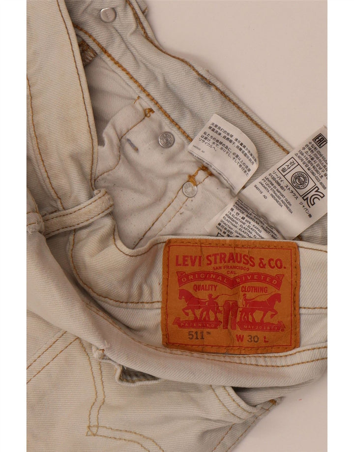 Levi's muške kratke traper hlače 511 W30 srednje plavi pamuk