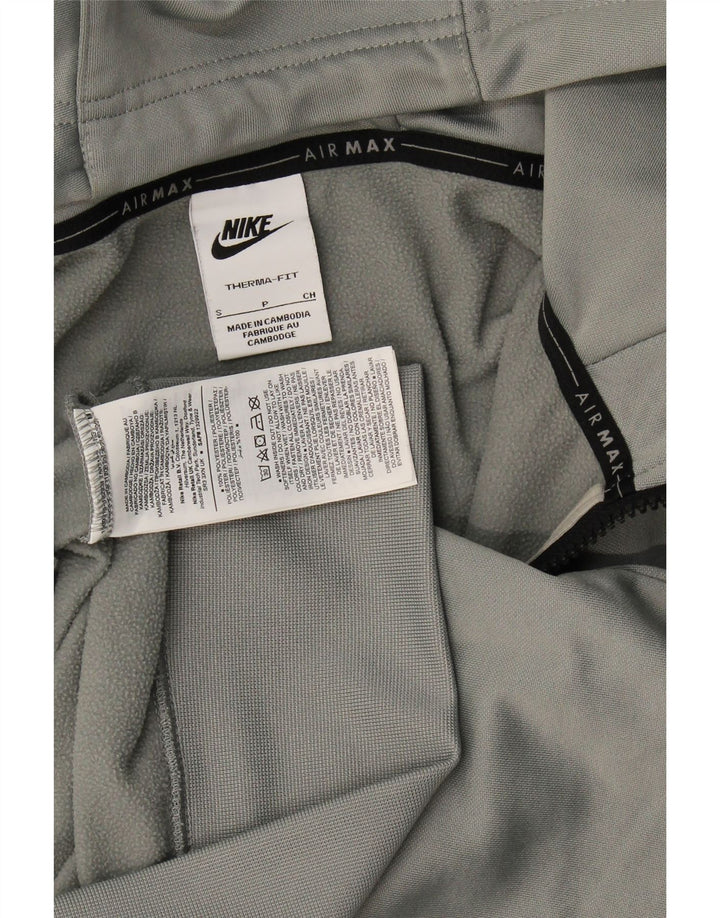 Nike muški pulover s kapuljačom s patentnim zatvaračem mali sivi poliester