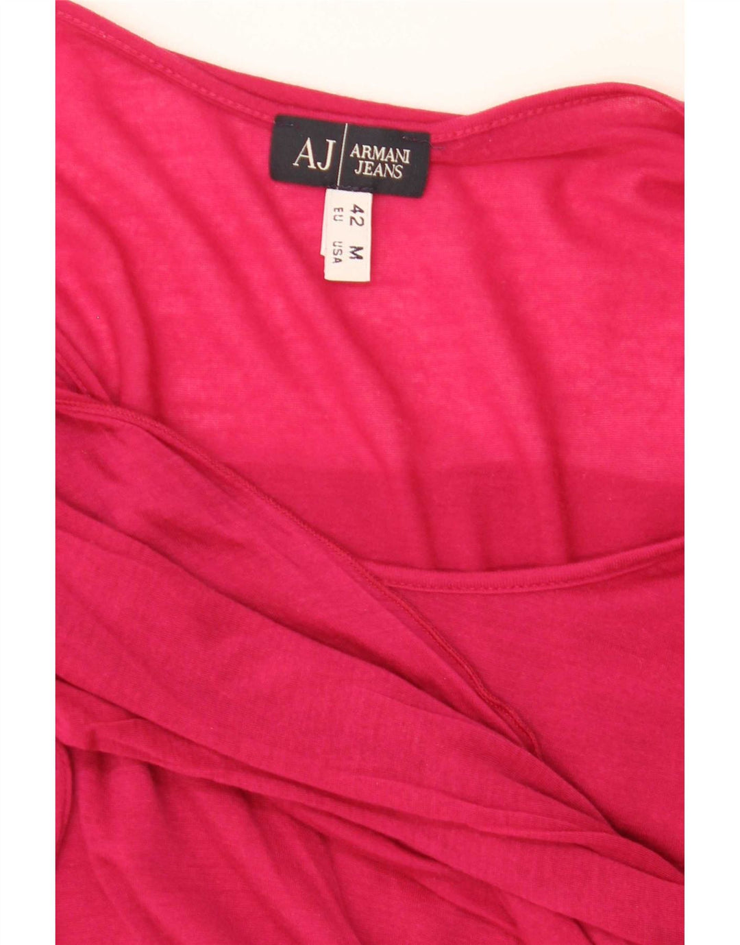 Armani Jeans Ženska majica dugih rukava UK 12 Srednje crvena
