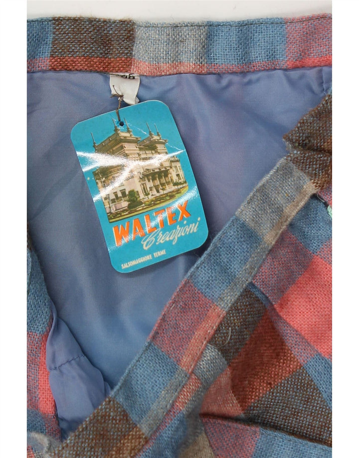 Vintage ženska pencil suknja W28 Srednje višebojni gingham