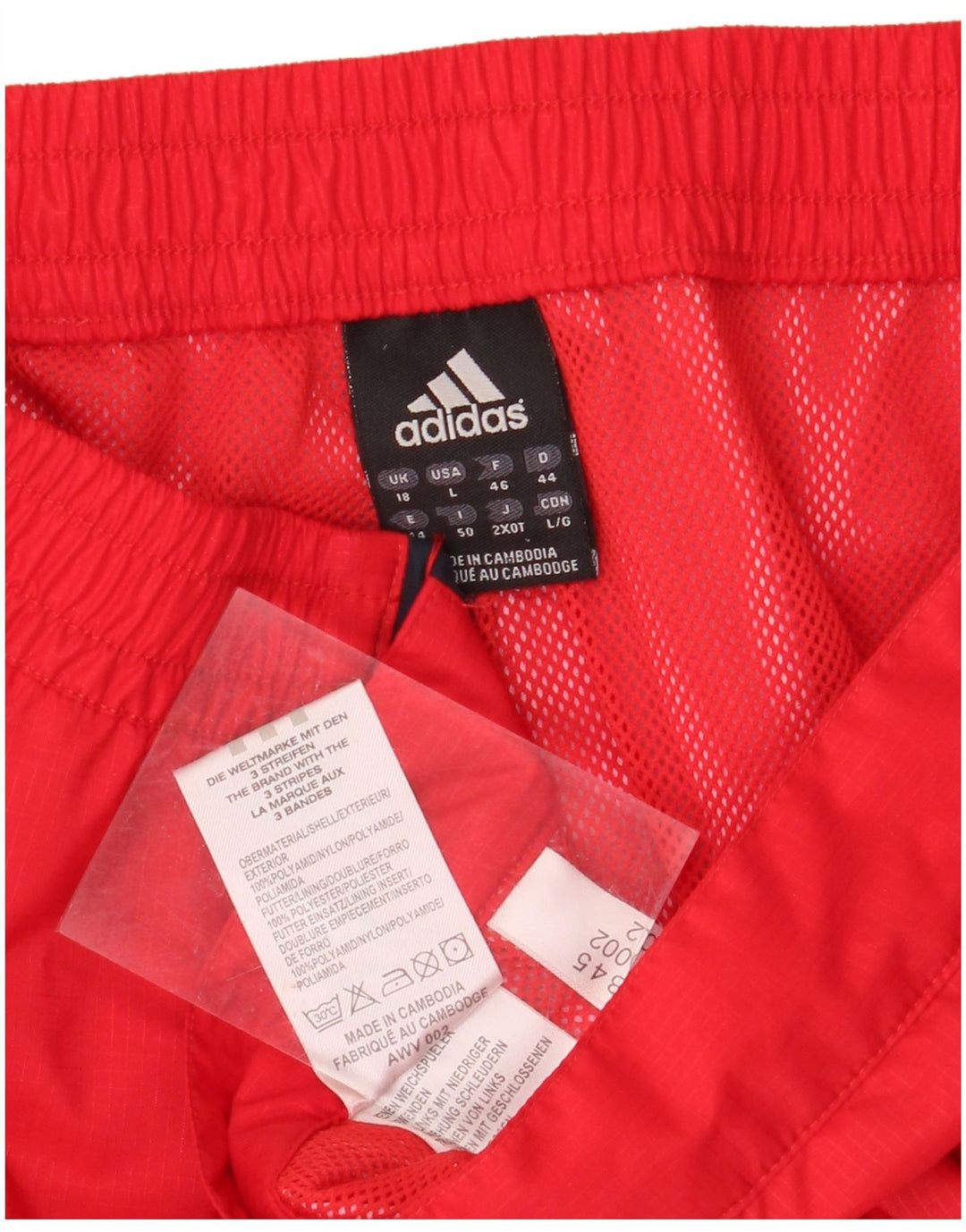 ADIDAS Womens Tracksuit Trousers UK 18 XL Red Polyamide