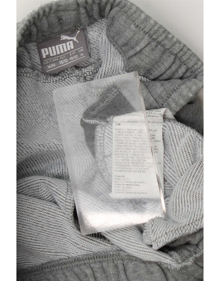 Puma muške grafičke trenirke, hlače za trčanje srednje sive boje