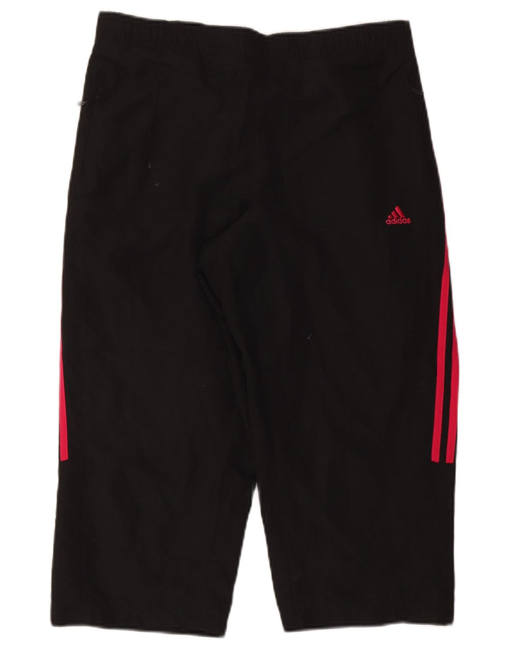 Adidas Ženske Capri Trenirke Hlače UK 16 Veliki crni poliester
