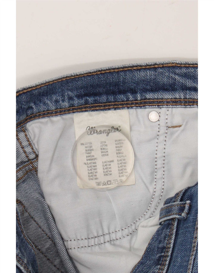 Wrangler muške ravne traperice W34 L32 plavi pamuk