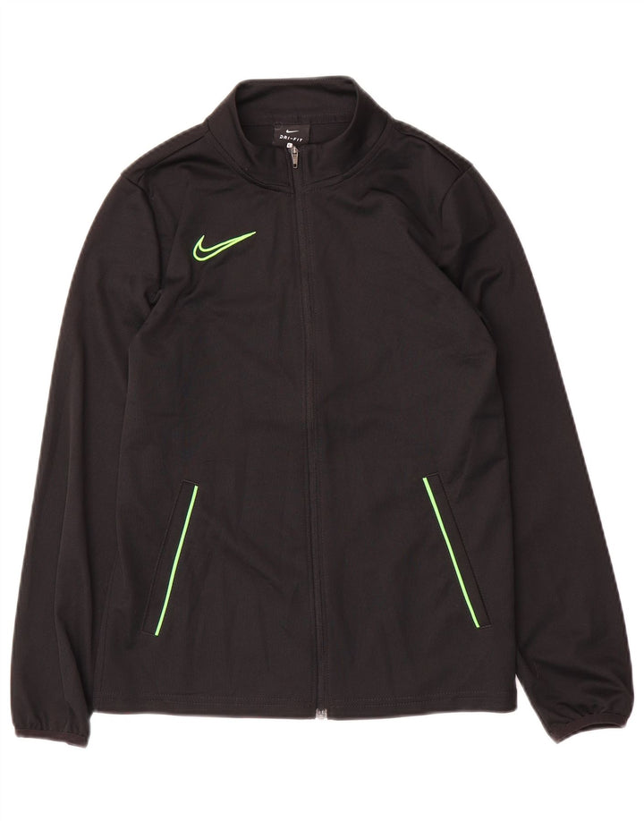 Nike Boys Dri Fit trenirka gornja jakna 12-13 godina velika crna poliester
