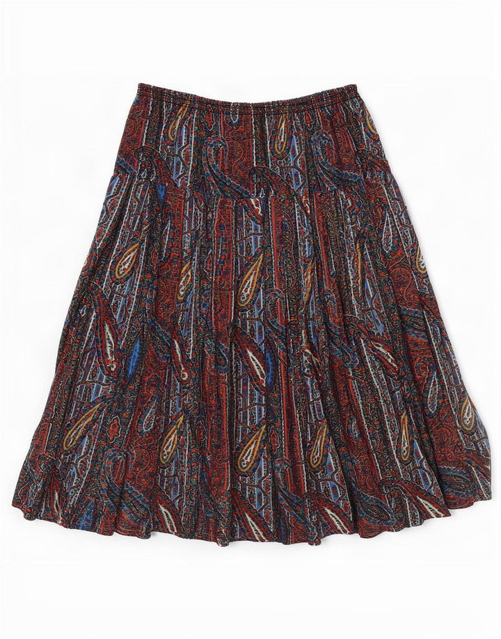 Vintage ženska plisirana suknja W34 veliki raznobojni paisley