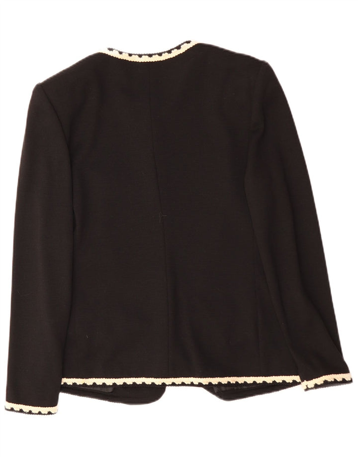 LUISA SPAGNOLI Ženska jakna s 5 gumba IT 44 Srednje crni acetat