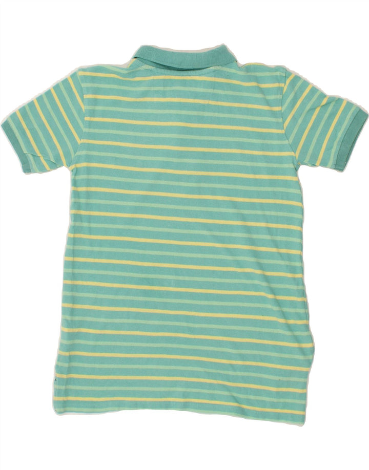 CHAPS Boys Polo Shirt 10-11 Years Medium  Green Striped Cotton Vintage Chaps and Second-Hand Chaps from Messina Hembry 