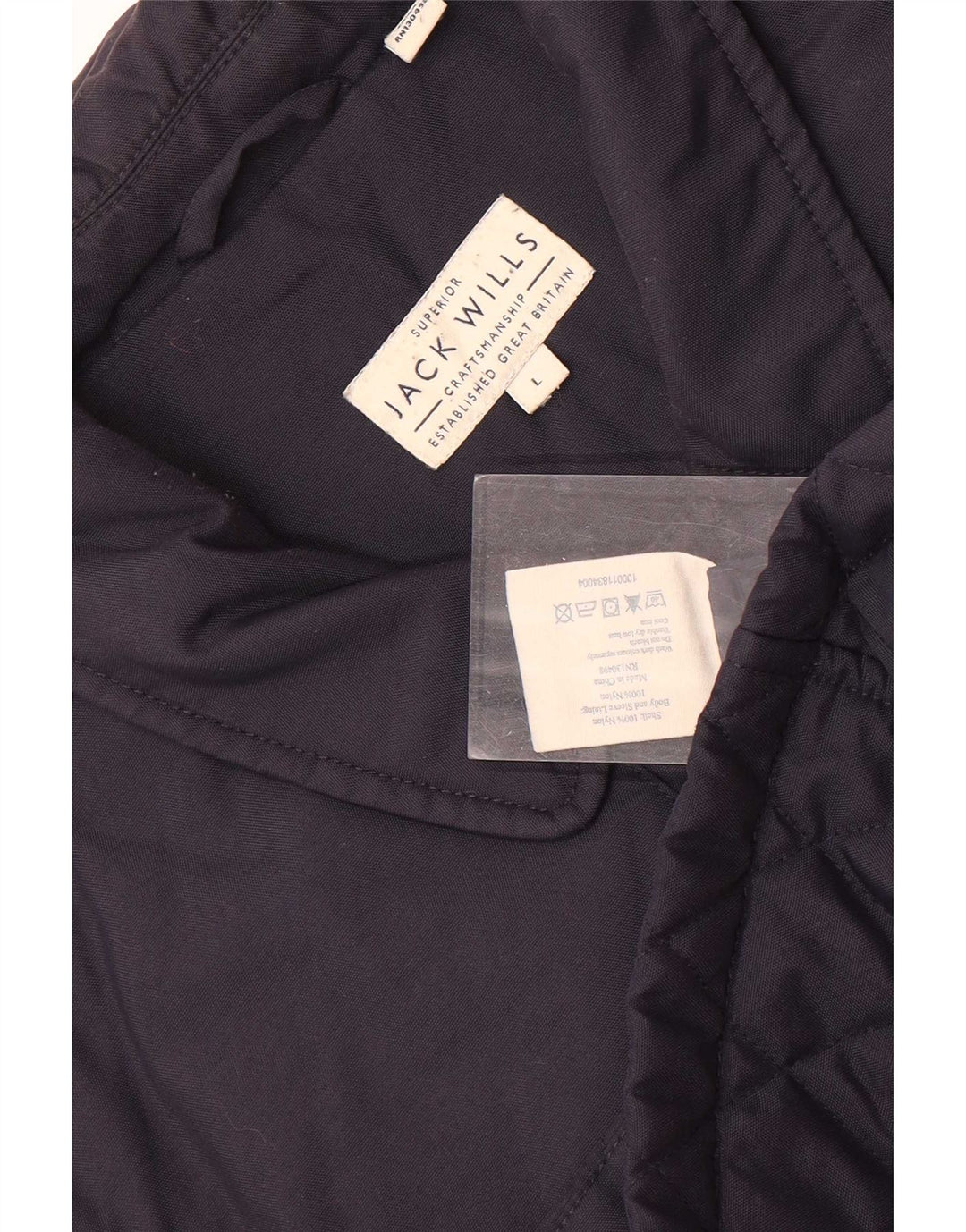 Jack Wills muška prošivena jakna UK 40 veliki tamnoplavi najlon