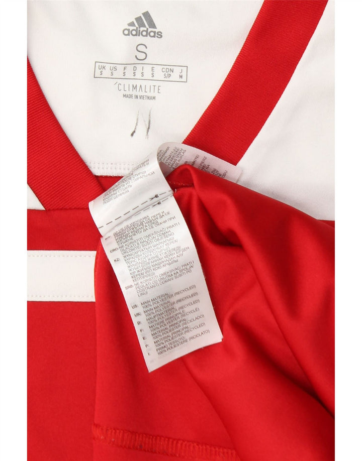 Adidas muška majica Climalite, mali crveni poliester u boji