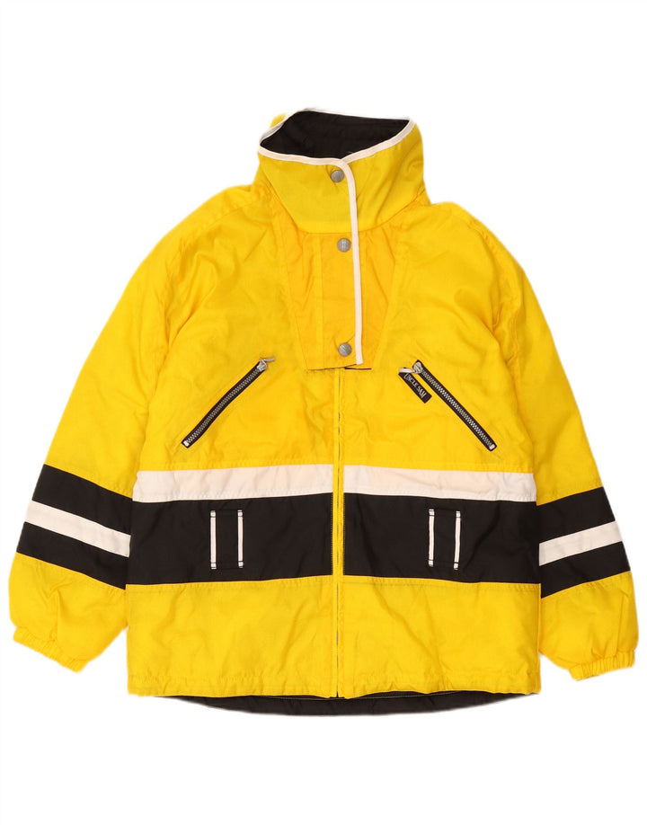 Uncle Sam ženska prevelika podstavljena jakna UK 10 Small Yellow Colourblock