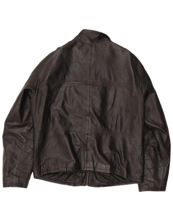 Vintage muška kožna jakna UK 38 srednje crna