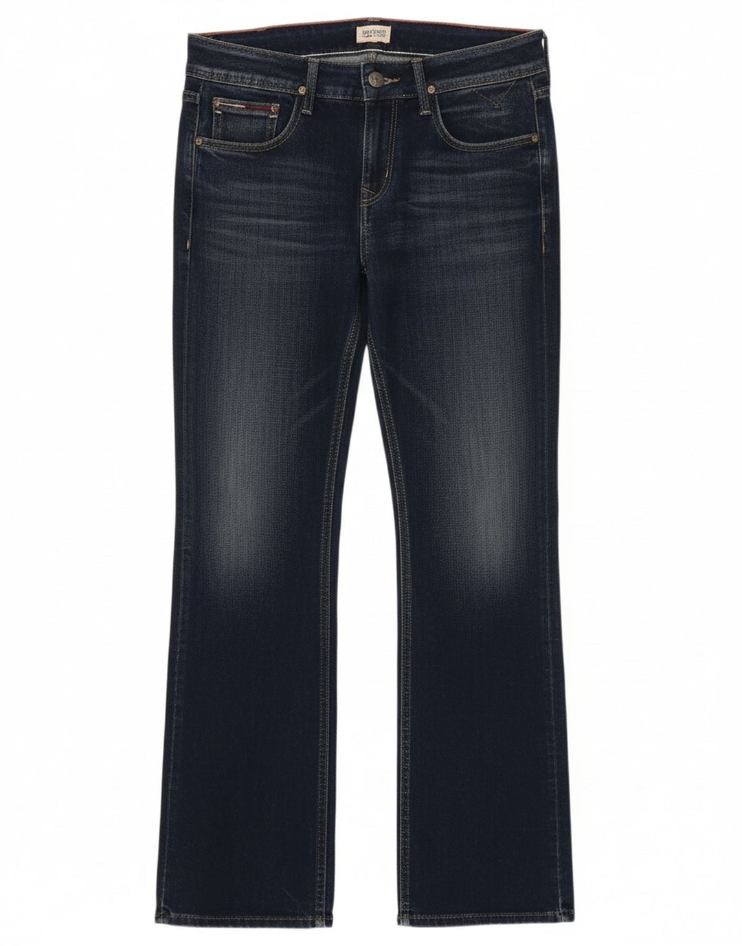 TOMMY HILFIGER Womens Bootcut Jeans W30 L30 Navy Blue Cotton Vintage Tommy Hilfiger and Second-Hand Tommy Hilfiger from Messina Hembry 