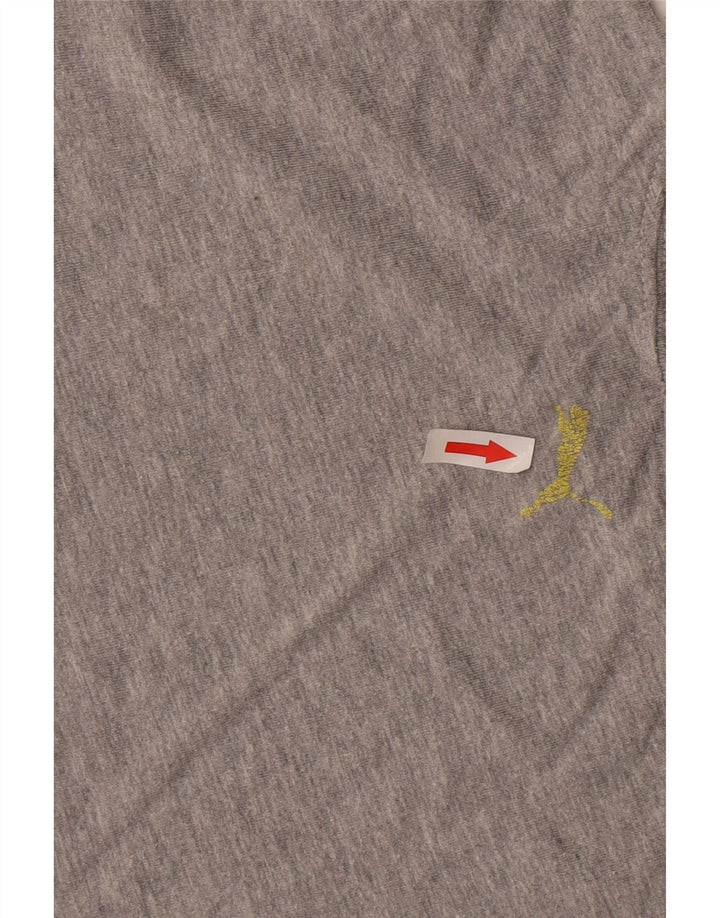 Puma Boys Graphic T-Shirt Top 9-10 Years srednje sivi pamuk
