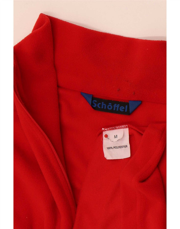 Schoffel muški džemper od flisa s patentnim izrezom srednje crvene boje