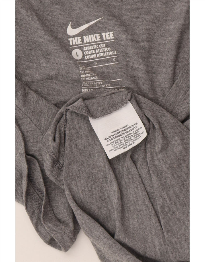 NIKE ženska majica kratkih rukava atletskog kroja UK 14 veliki sivi poliester