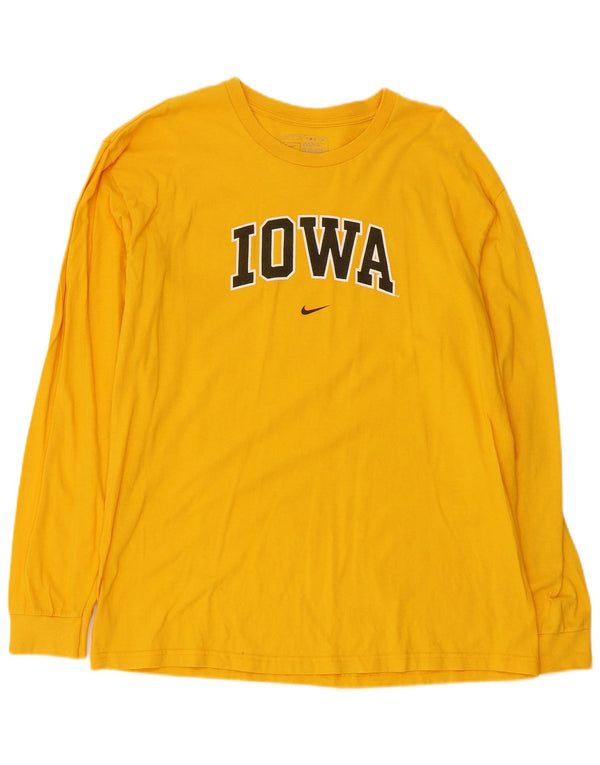 Nike muška majica dugih rukava Iowa Hawkeyes, veliki žuti pamuk