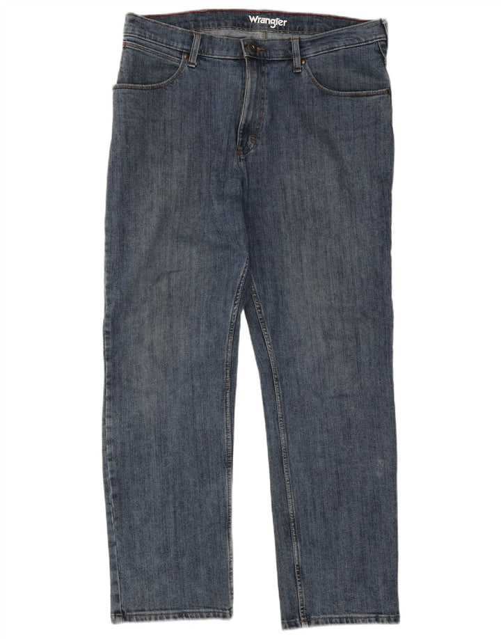 Wrangler muške ravne traperice W36 L30 plavi pamuk