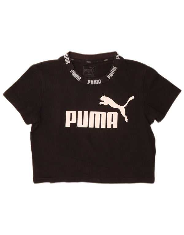 Puma ženska majica kratkih rukava s grafičkim motivima, UK 10, mali crni pamuk