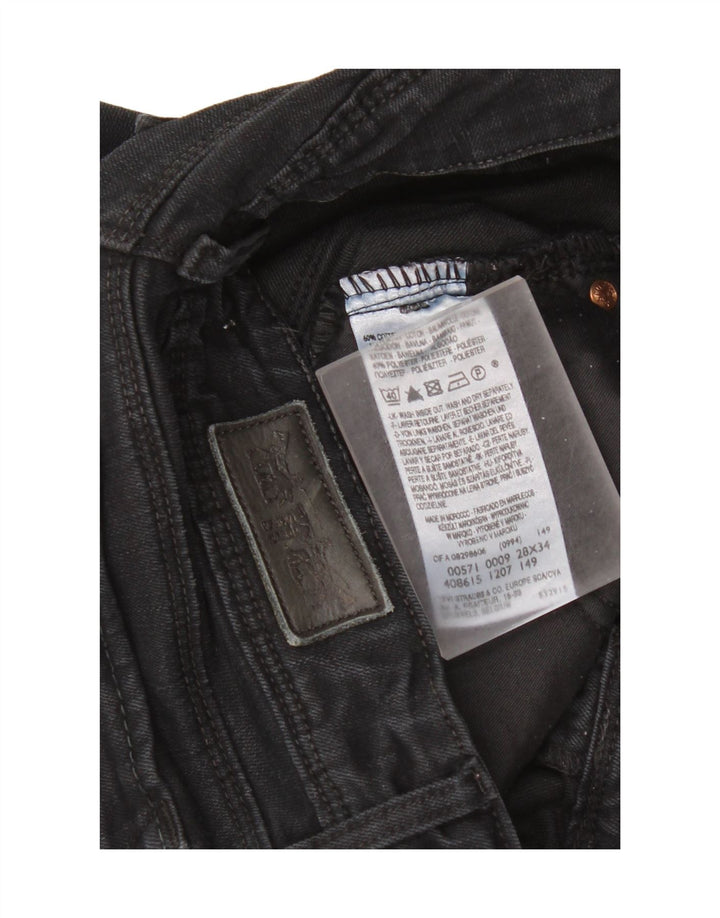 Levi's ženske 571 uske traperice W28 L34 crni pamuk