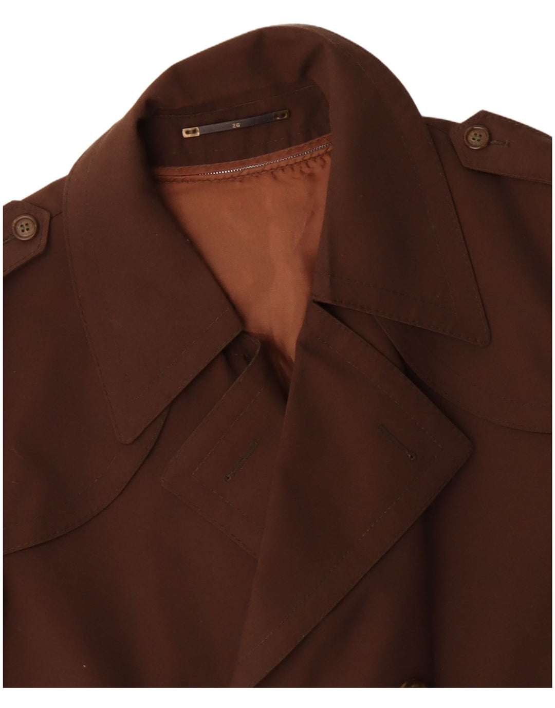 Vintage muški kaput s dvostrukim kopčanjem UK 38 srednje smeđe boje