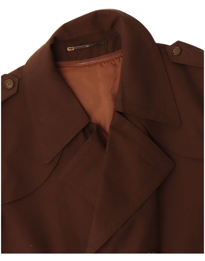 Vintage muški kaput s dvostrukim kopčanjem UK 38 srednje smeđe boje