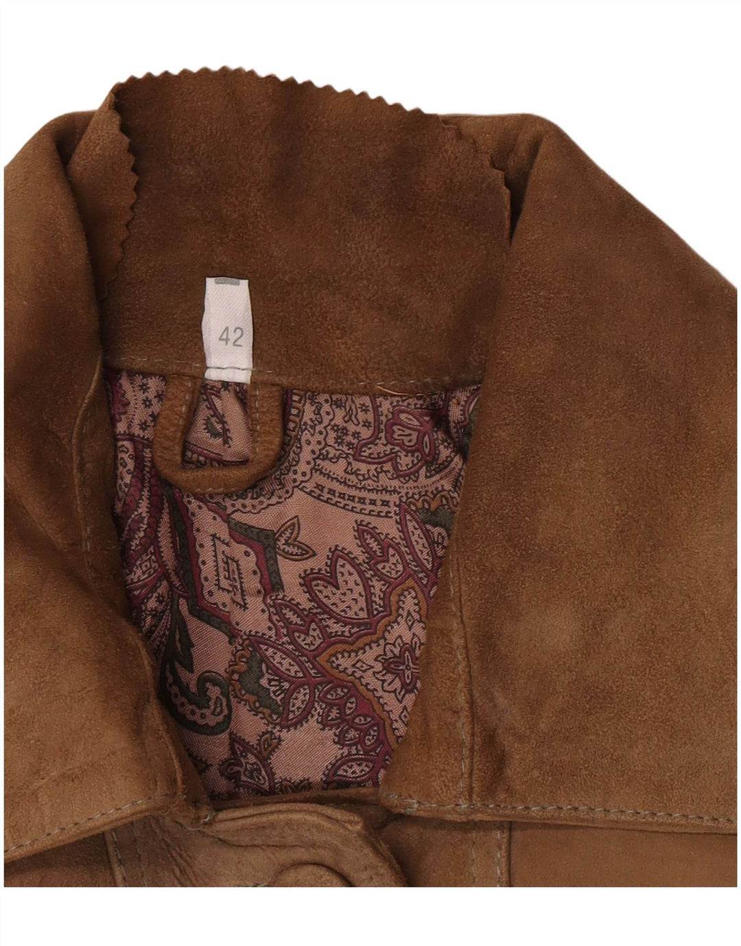 Vintage ženska jakna od brušene kože EU 42 velika smeđa