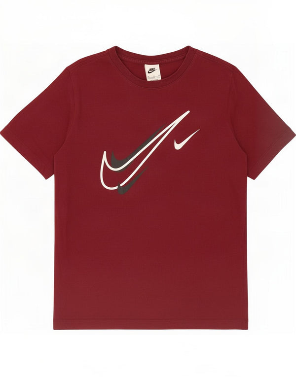 Nike Boys Graphic T-Shirt Top 13-14 Years XL Bordo Pamuk
