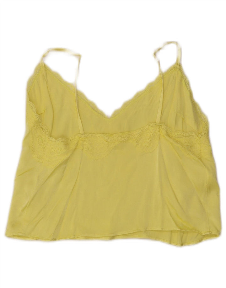 Vintage ženski Cami Top UK 10 Small Yellow