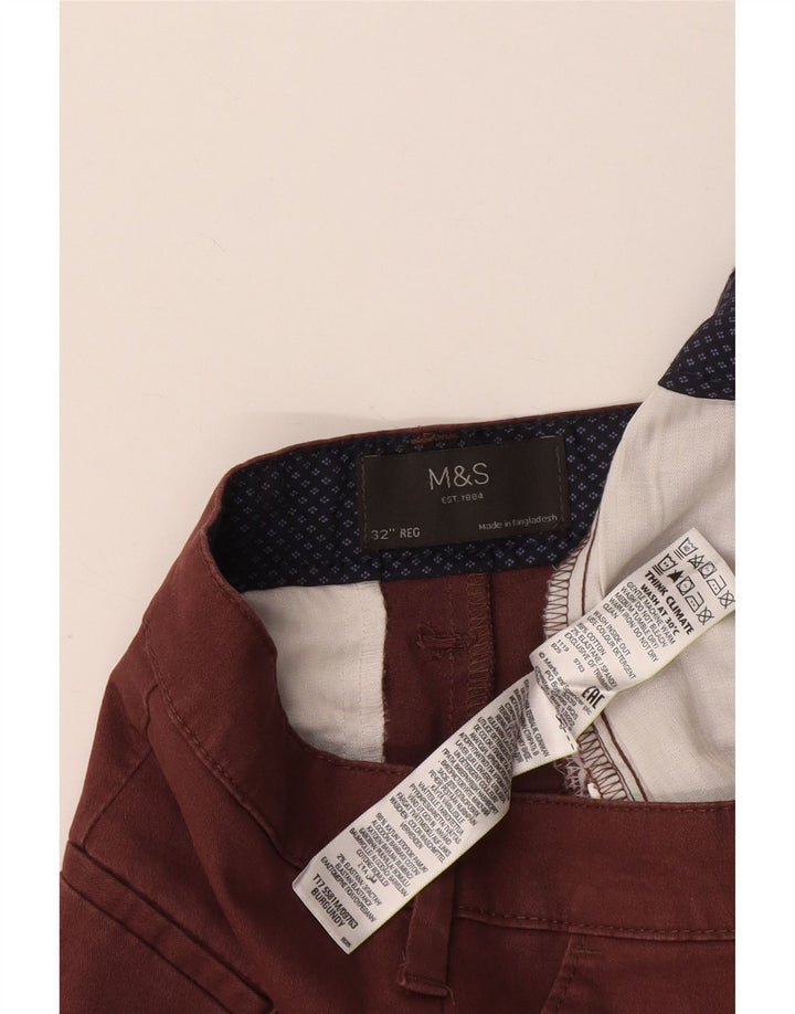 Marks & Spencer muške chino kratke hlače W32, srednji tamnocrveni pamuk