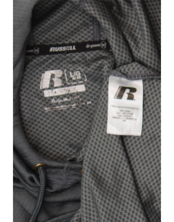 Russell atletska muška majica s kapuljačom Dri-Power veliki sivi poliester