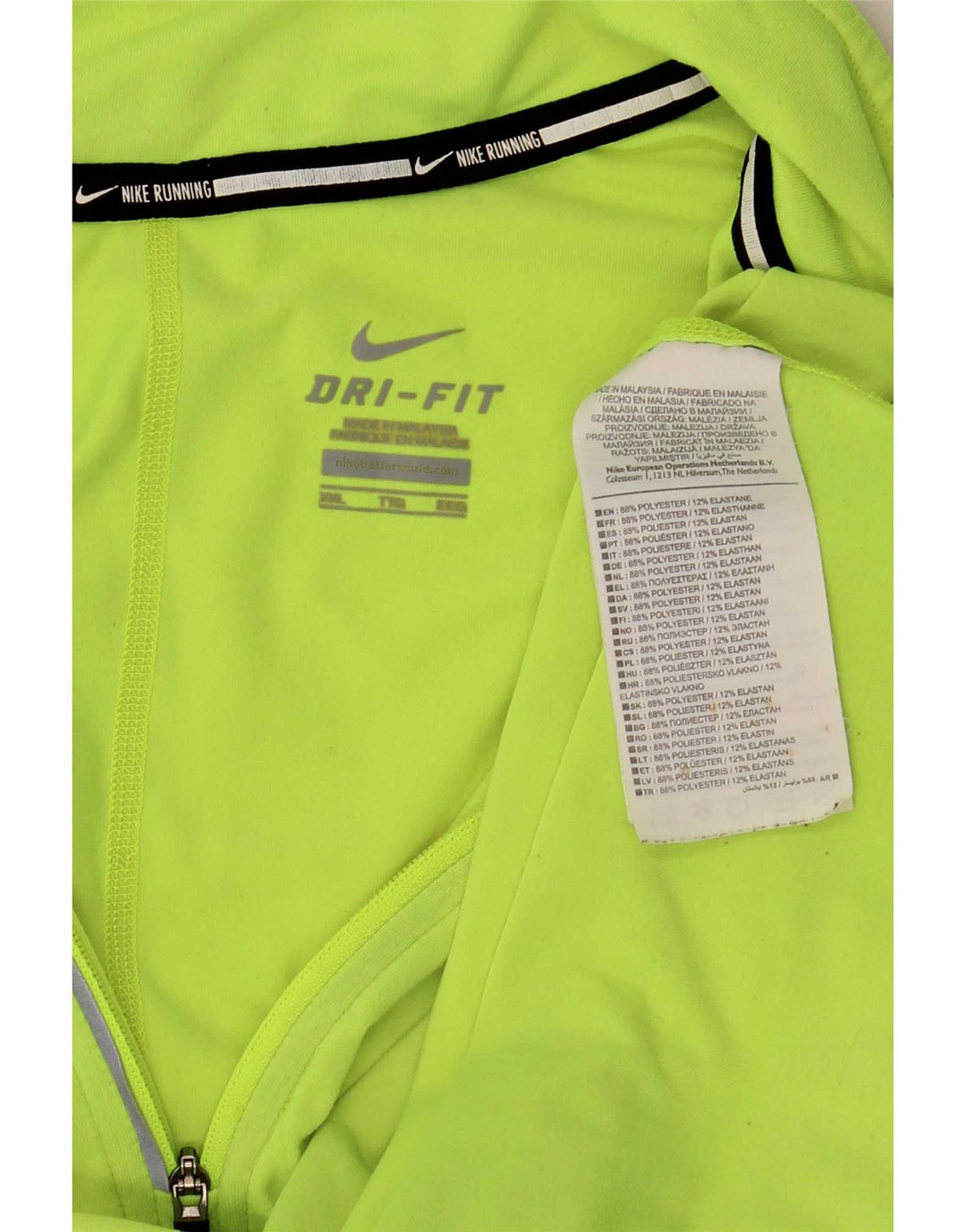 Nike Dri Fit majica s izrezom i gornjim dijelom trenirke 2XL, zeleni poliester