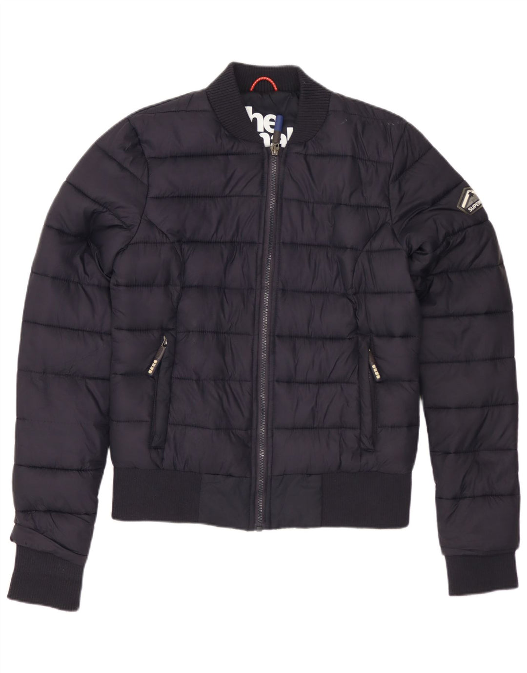 SUPERDRY ženska podstavljena jakna UK 10 Mala tamnoplava poliester