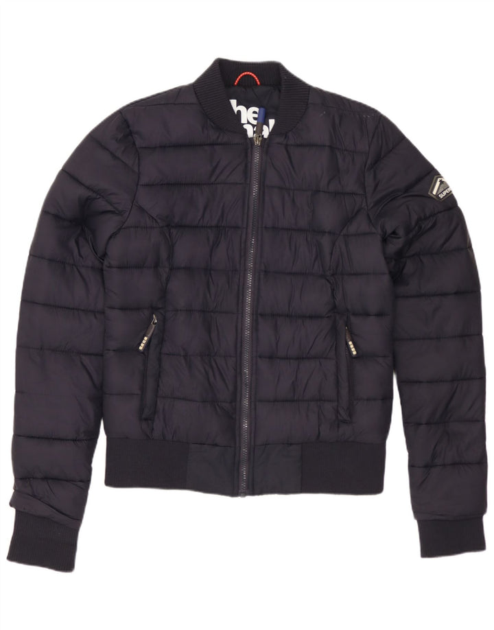 SUPERDRY ženska podstavljena jakna UK 10 Mala tamnoplava poliester
