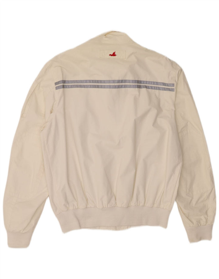 Museum Mens Graphic Bomber Jakna UK 42 XL sivobijeli poliamid u blokovima boja