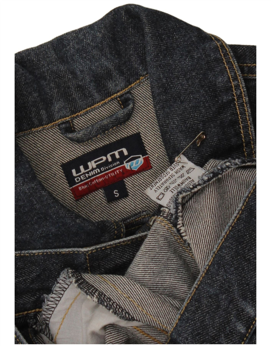 WPM ženska traper jakna s 3/4 rukavima UK 10 Mala tamnoplava pamuk