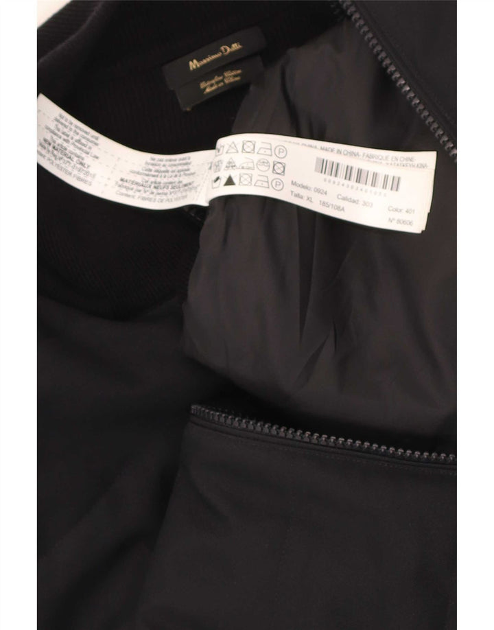 Muška bomber jakna Massimo Dutti UK 42 XL crni pamuk