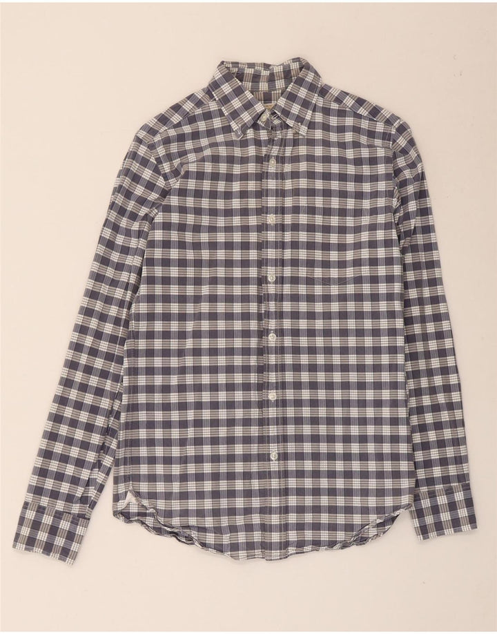 J. Crew muška košulja veličina 13 1/2 XS sivi karirani pamuk