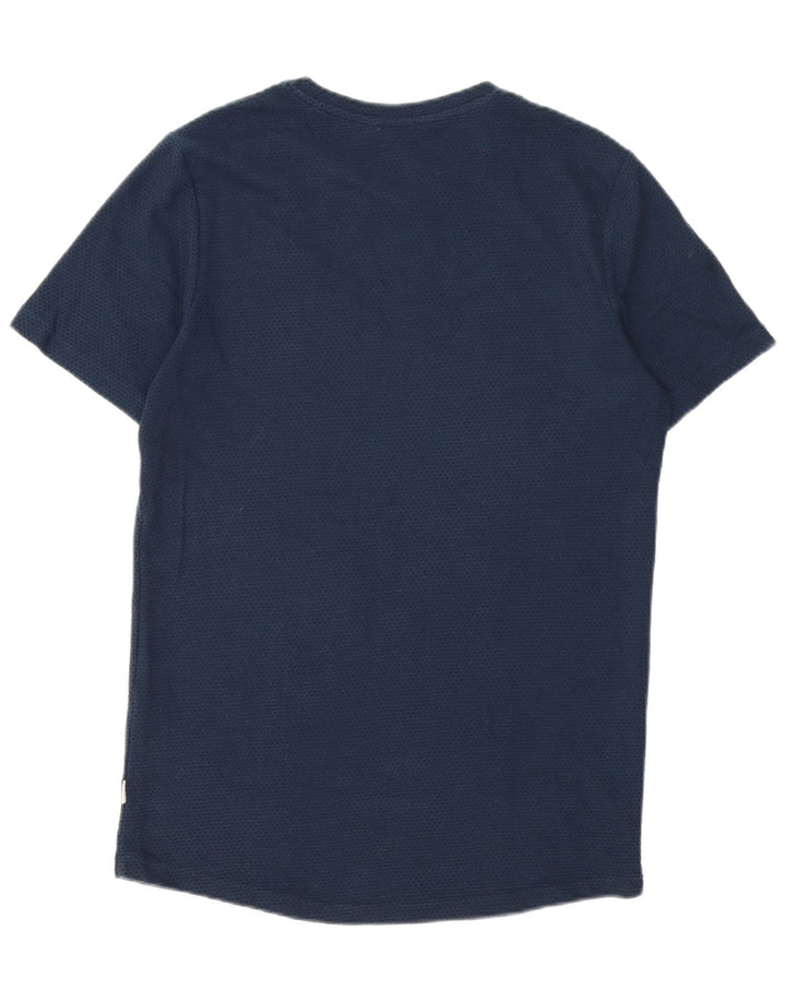 Jack & Jones muška majica kratkih rukava Srednji tamnoplavi pamuk na točkice