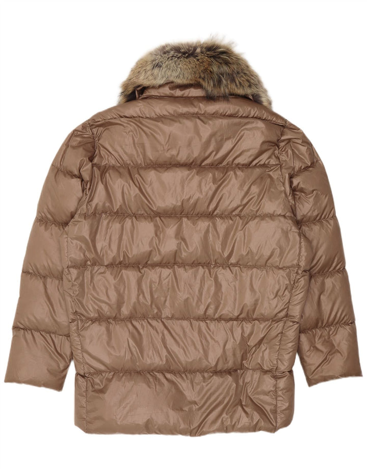 Ralph Lauren ženska prevelika podstavljena jakna UK 10 Small Brown Poliester