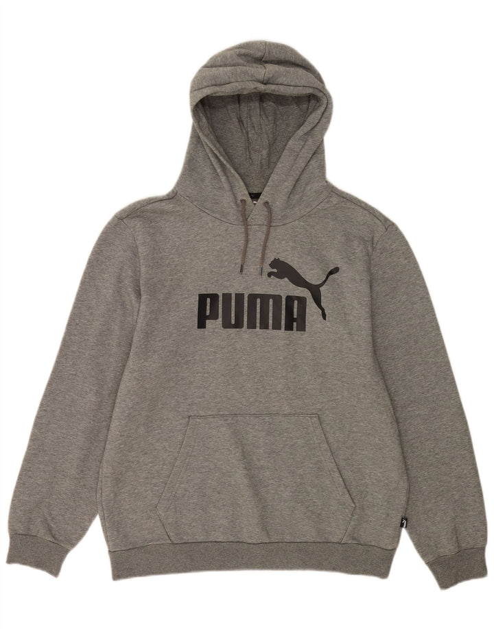 Puma muška majica s kapuljačom s kapuljačom, srednje sivi flekasti pamuk