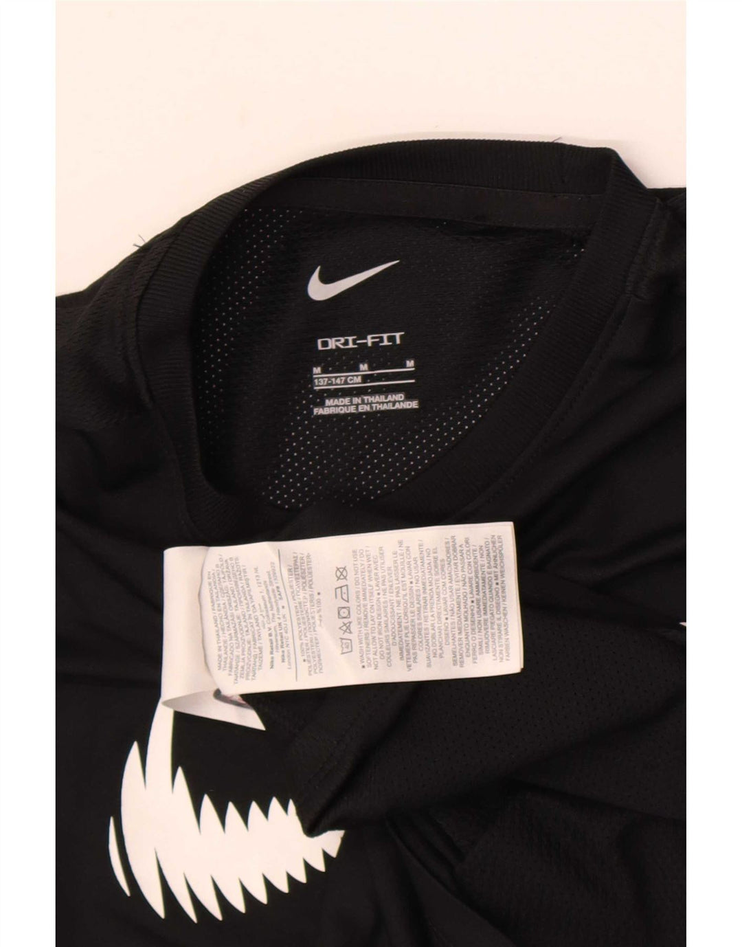 Nike Boys Dri Fit Graphic T-Shirt Top 10-11 Years Medium Black Poliester